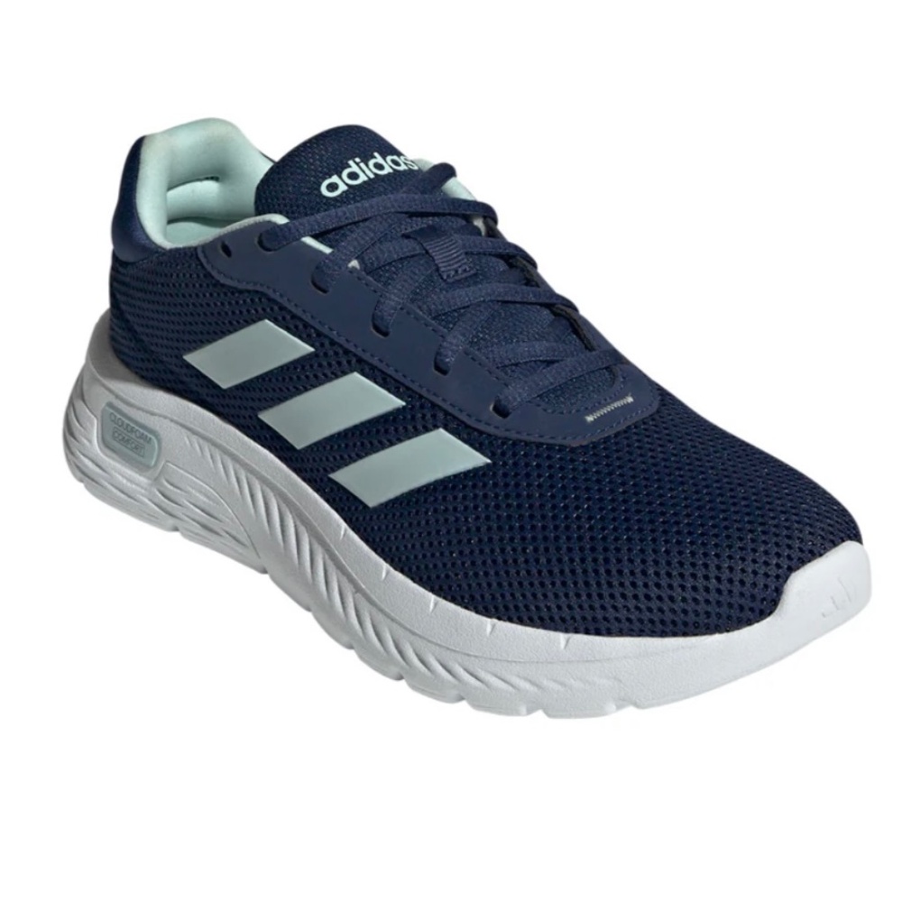 Adidas Cloudfoam Comfy Women's US Shoes Royal Blue w/ Light Teal Accents NEW